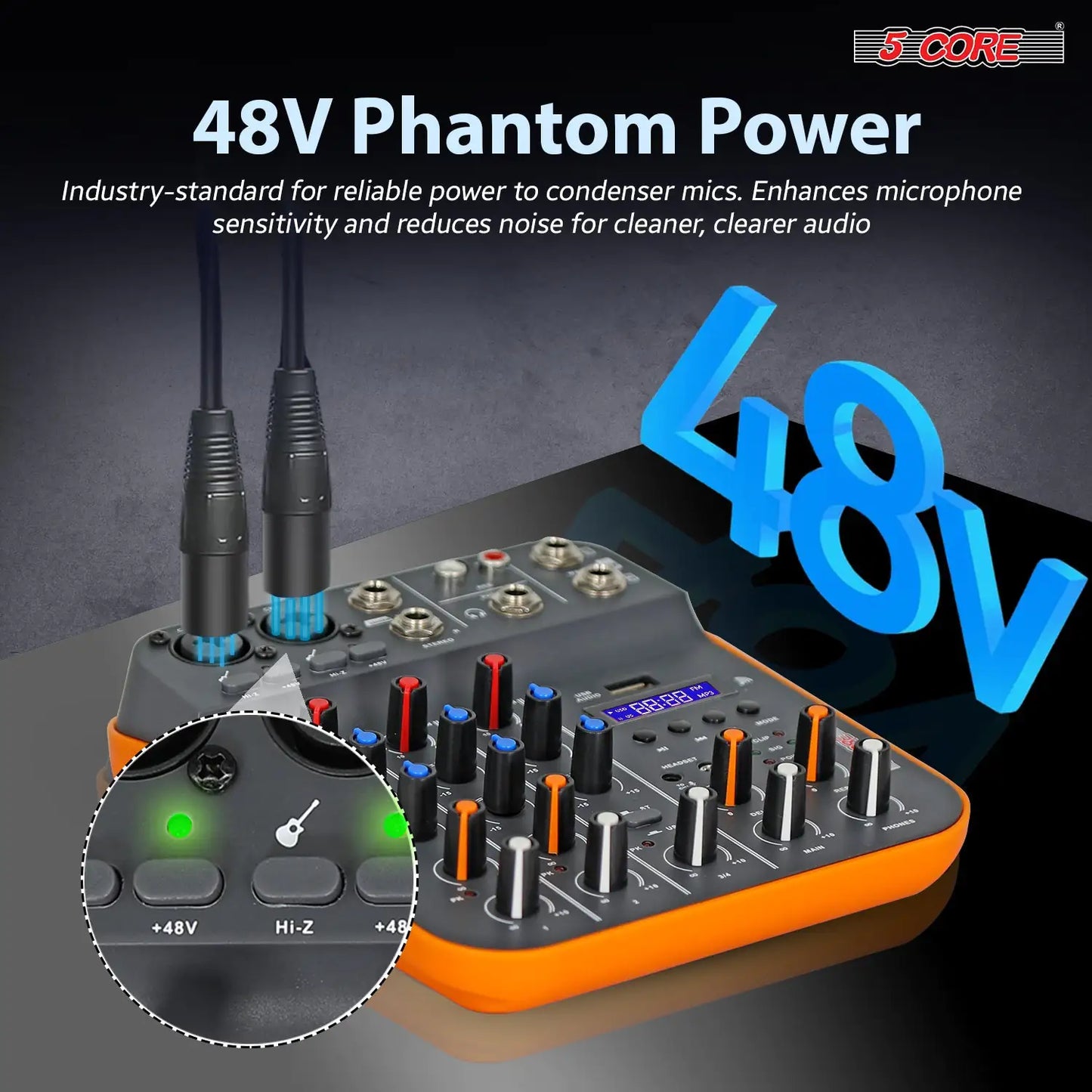 5 Core Audio Interface Mixer 4 Channel