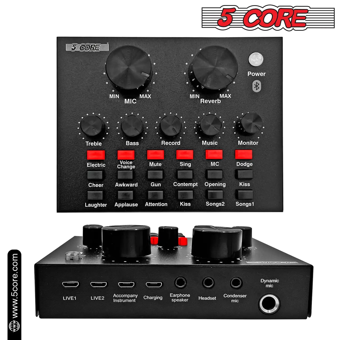 5Core Recording Microphone Podcast Bundle Professional Condenser Cardioid Mic Kit w Boom Arm