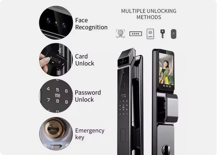 Wifi 3D Face Recognition Digital Lock Keyless Smart Door Lock