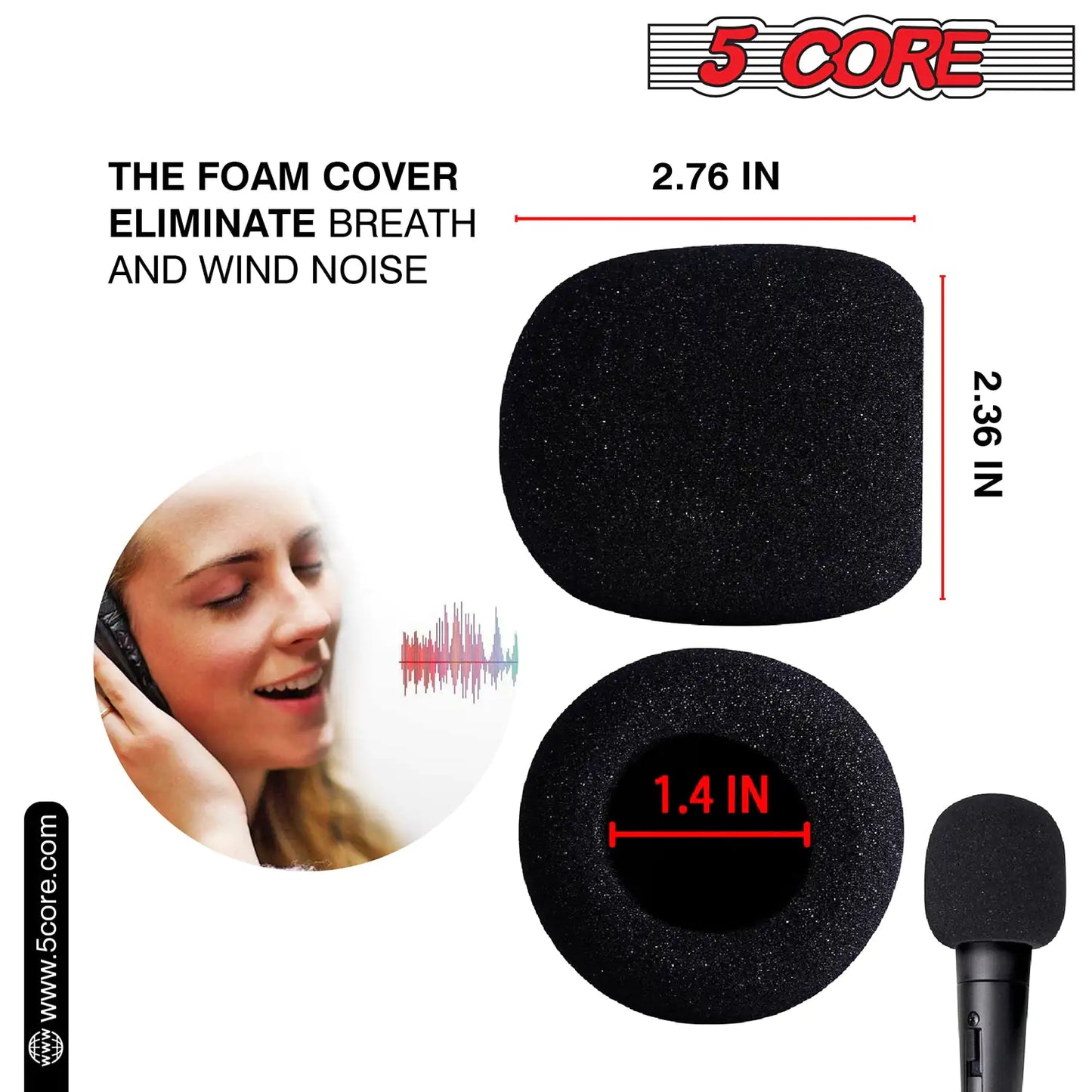 5Core Recording Microphone Podcast Bundle Professional Condenser Cardioid Mic Kit w Boom Arm