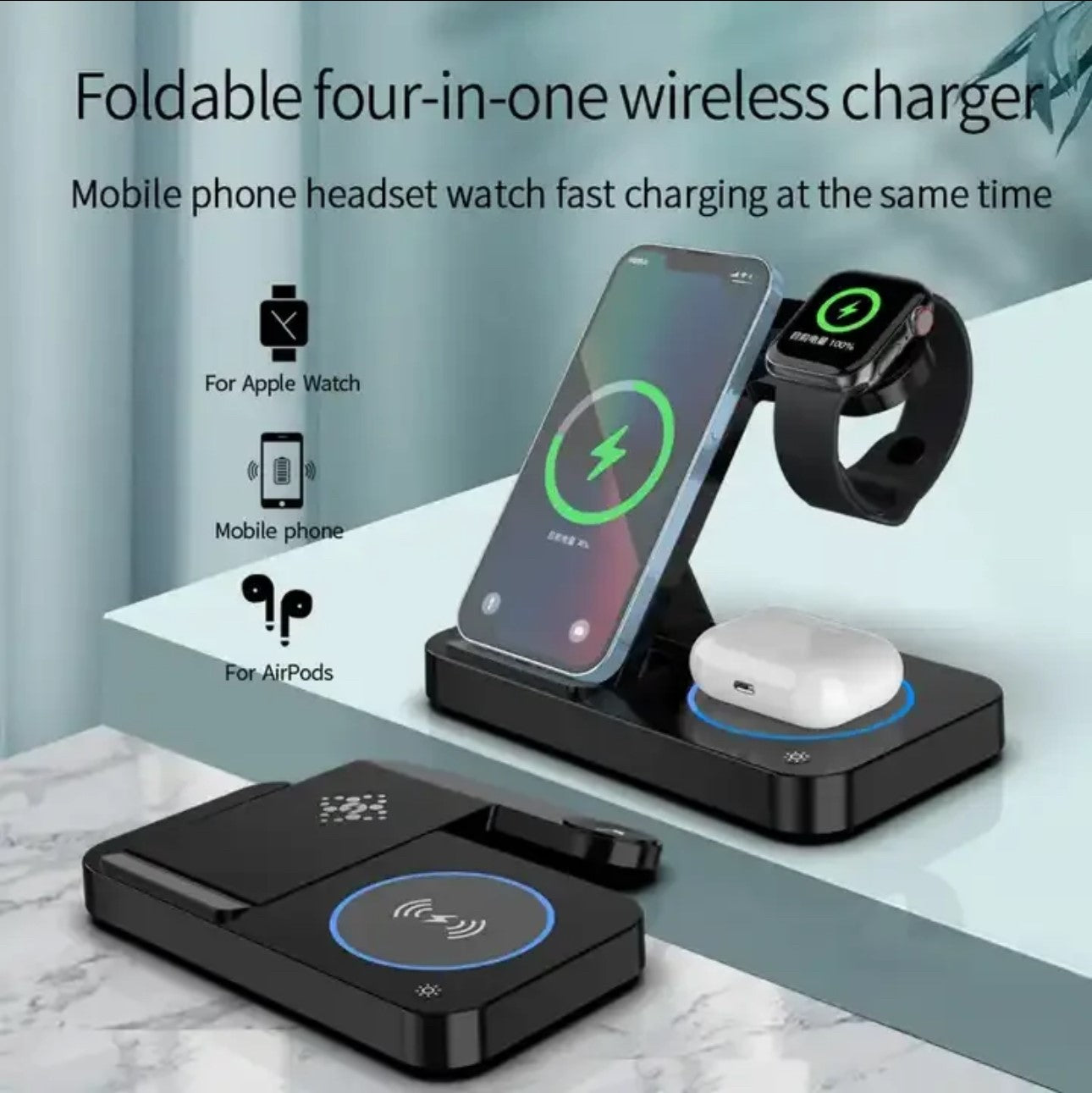 Folding Multi Charger for Phone, Watch, Airpods