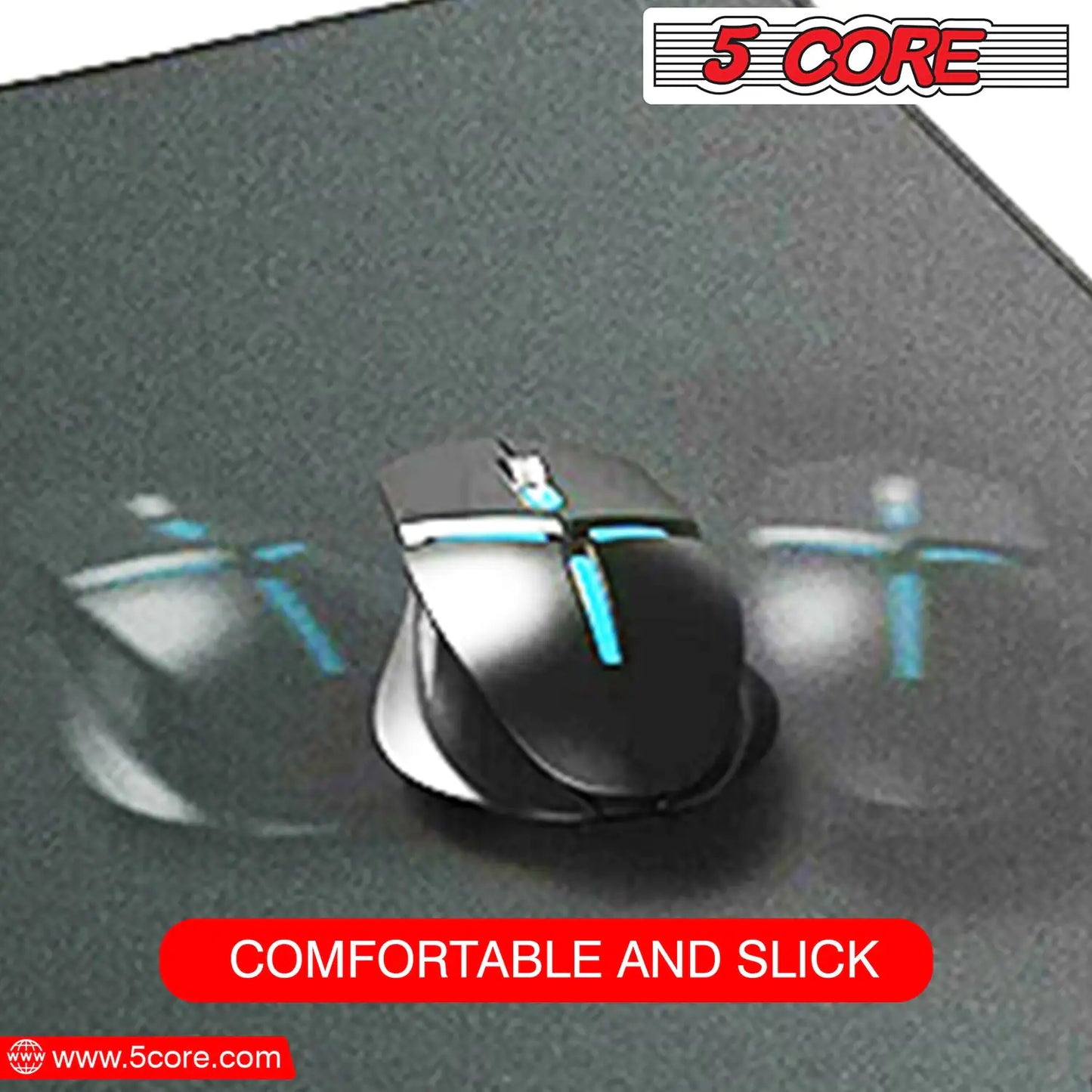 5Core Large Gaming Mouse Pad Extended Mouse Mat with Stitched Edges Durable Non-Slip Rubber Base